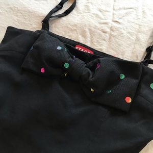 STAUD bow hakasan crop top xs rainbow confetti